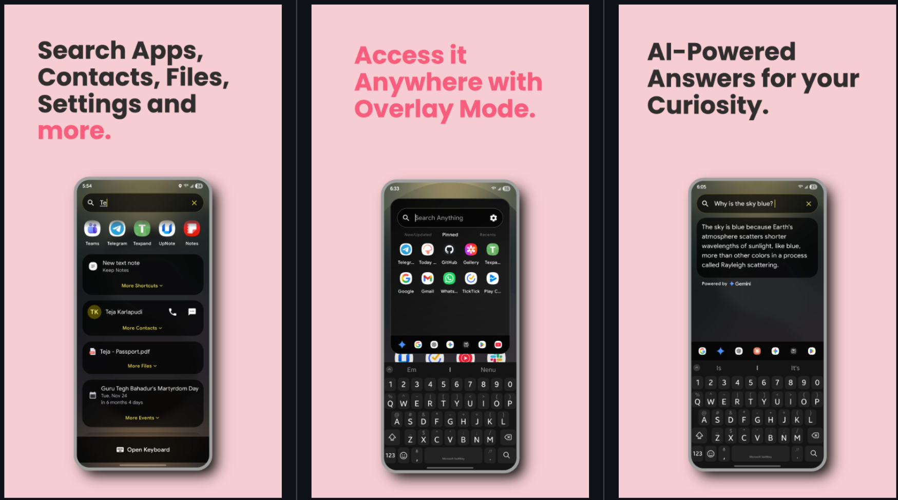 一款开源的 Android 全局搜索工具，把应用、联系人、文件、日程、笔记、设置和网络搜索塞进了同一个搜索框。-寻找资源网