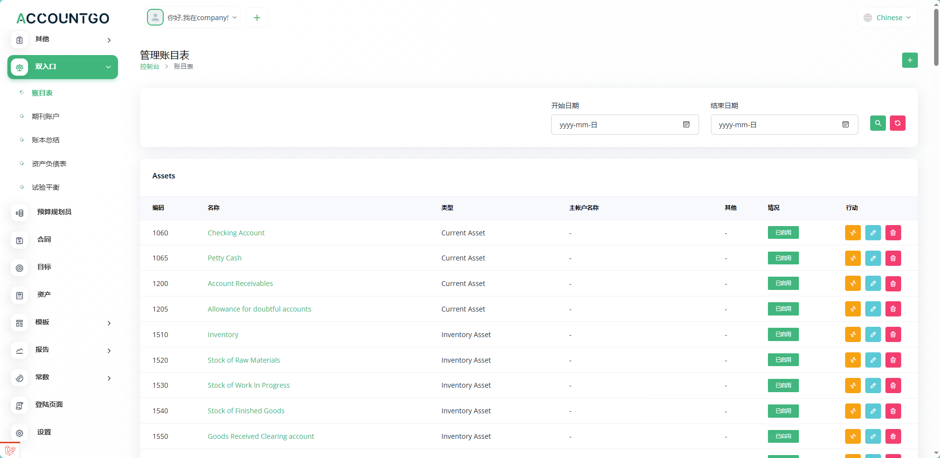 图片[6]-AccountGo一个功能完整的企业财务管理系统，提供发票管理、账单管理、客户/供应商管理、会计记账、报表分析等核心功能。-寻找资源网