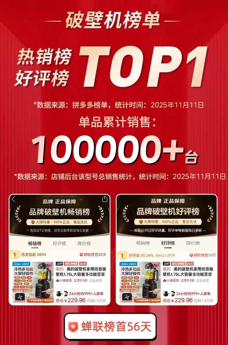 图片[11]-破壁机家用低音破壁机1.75L大容量多功能豆浆料理榨汁机新款
